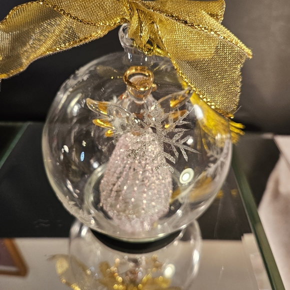 Lenox "Wonder Ball" Angel Christmas Tree Lighted Glass Globe Ornament hanging - Picture 9 of 12